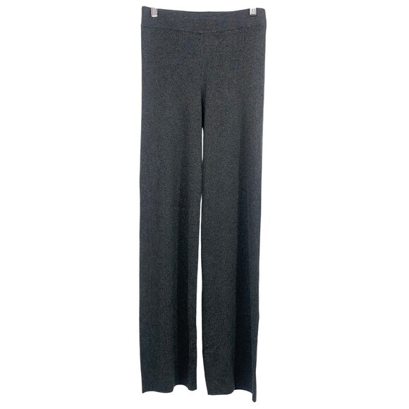 Naadam Womens XS Extra Small Gray Cashmere Silk Wide-Leg Pants New - Picture 1 of 7